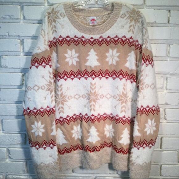 Ugly Christmas Sweater Snowflake/Christmas Tree themed XL 16/18 - Picture 1 of 6